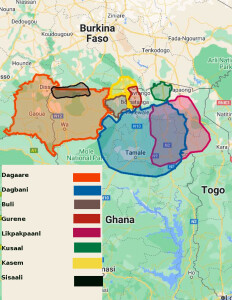 Region of some Mabia languages