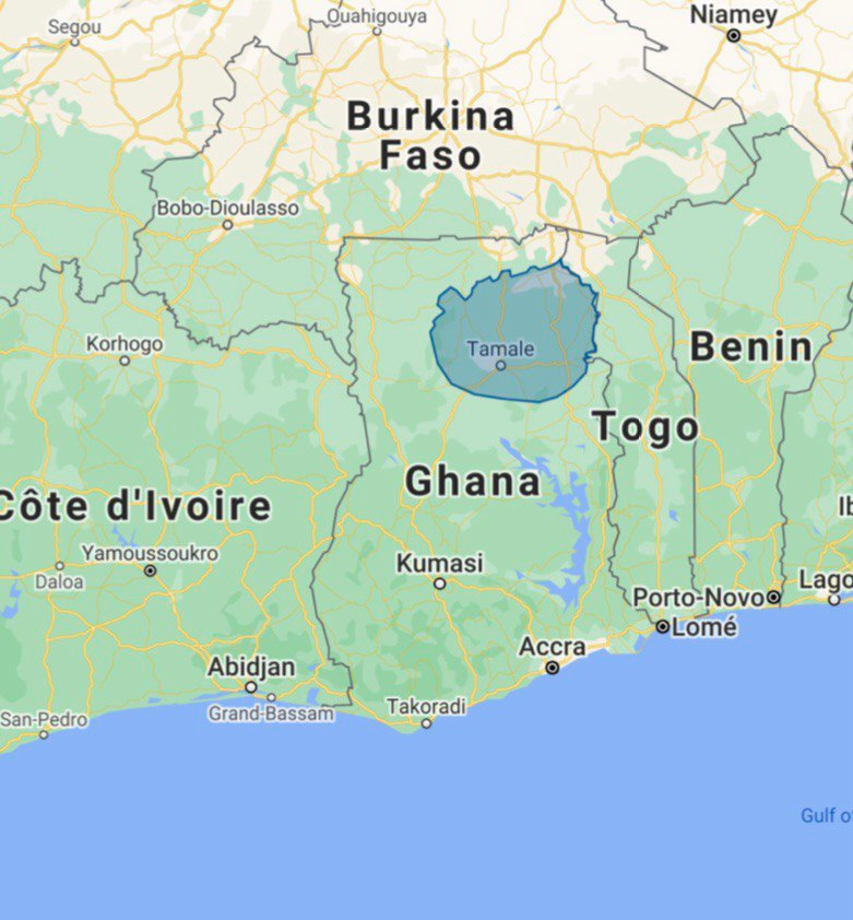 Region of the Dagbani language
